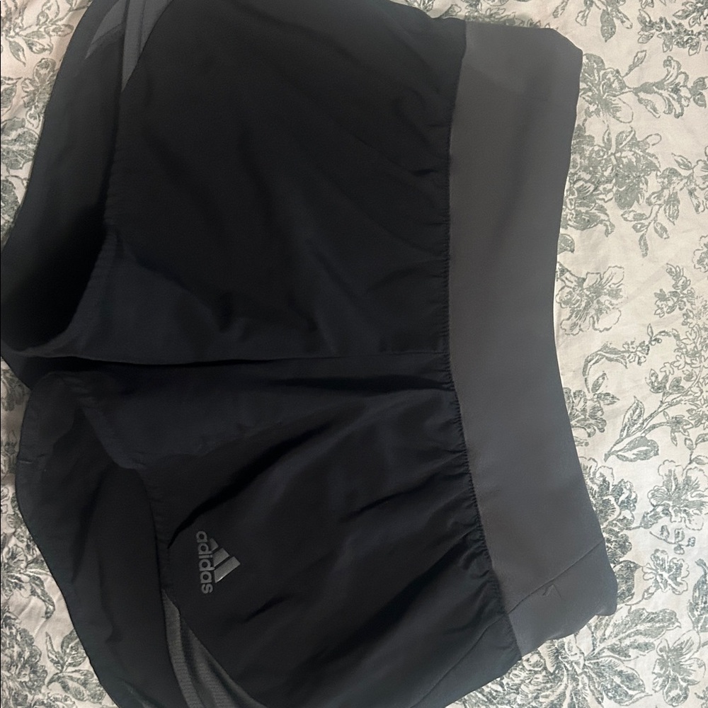 Adidas Black and Gray Performance Shorts